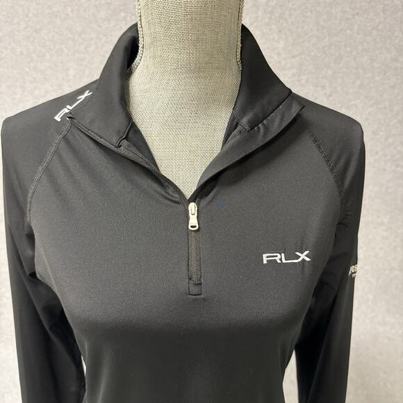 RLX Ralph Lauren Black Quarter Zip Performance Top Women’s Small TPC Sawgrass - Picture 4 of 12
